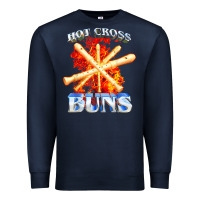 Navy hot cross buns t shirt Premium Sweatshirt - ArtChic