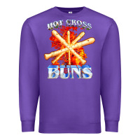 Purple hot cross buns t shirt Premium Sweatshirt - ArtChic