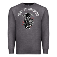 Charcoal Heather horror skull sons of anarchy Premium Sweatshirt - ArtChic