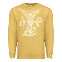 Antique Gold st michael archangel catholic angel defend us Premium Sweatshirt - ArtChic