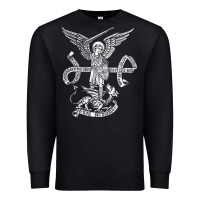 Black st michael archangel catholic angel defend us Premium Sweatshirt - ArtChic