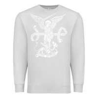 Dove Grey st michael archangel catholic angel defend us Premium Sweatshirt - ArtChic