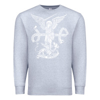 Heather Grey st michael archangel catholic angel defend us Premium Sweatshirt - ArtChic