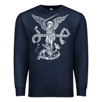 Navy st michael archangel catholic angel defend us Premium Sweatshirt - ArtChic