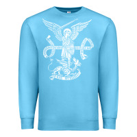 Ocean Blue st michael archangel catholic angel defend us Premium Sweatshirt - ArtChic