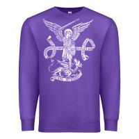 Purple st michael archangel catholic angel defend us Premium Sweatshirt - ArtChic