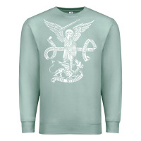 Seafoam st michael archangel catholic angel defend us Premium Sweatshirt - ArtChic