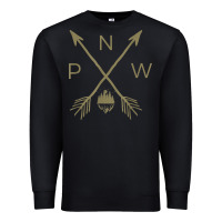 Black pacific northwest mountain  cool pnw pacific northwest t shirt Premium Sweatshirt - ArtChic