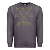 Charcoal Heather pacific northwest mountain  cool pnw pacific northwest t shirt Premium Sweatshirt - ArtChic