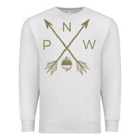 Oatmeal Heather pacific northwest mountain  cool pnw pacific northwest t shirt Premium Sweatshirt - ArtChic