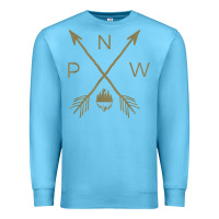 Ocean Blue pacific northwest mountain  cool pnw pacific northwest t shirt Premium Sweatshirt - ArtChic