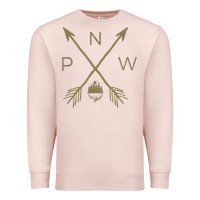 Pale Pink pacific northwest mountain  cool pnw pacific northwest t shirt Premium Sweatshirt - ArtChic