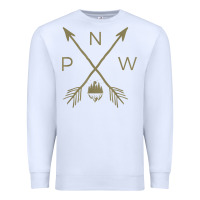 White pacific northwest mountain  cool pnw pacific northwest t shirt Premium Sweatshirt - ArtChic