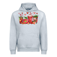 Heather Grey strawberry coffee cups Urban Hoodie - Jasminsmagicworld