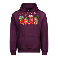 Mauve Wine strawberry coffee cups Urban Hoodie - Jasminsmagicworld