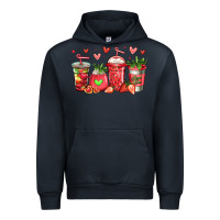 Navy strawberry coffee cups Urban Hoodie - Jasminsmagicworld