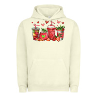 Pigment Pistachio strawberry coffee cups Urban Hoodie - Jasminsmagicworld