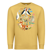 Antique Gold Puffin Rock gift for fans puffin rock characters Premium Sweatshirt - ArtChic