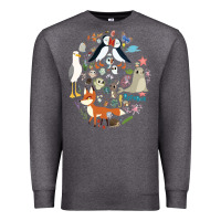 Charcoal Heather Puffin Rock gift for fans puffin rock characters Premium Sweatshirt - ArtChic