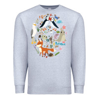 Heather Grey Puffin Rock gift for fans puffin rock characters Premium Sweatshirt - ArtChic