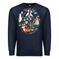 Navy Puffin Rock gift for fans puffin rock characters Premium Sweatshirt - ArtChic