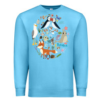 Ocean Blue Puffin Rock gift for fans puffin rock characters Premium Sweatshirt - ArtChic