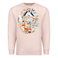 Pale Pink Puffin Rock gift for fans puffin rock characters Premium Sweatshirt - ArtChic