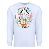 White Puffin Rock gift for fans puffin rock characters Premium Sweatshirt - ArtChic