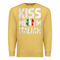 Antique Gold Kiss Me I'm Italian Premium Sweatshirt - ArtChic