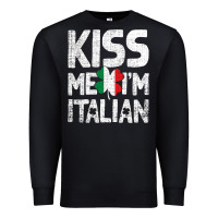 Black Kiss Me I'm Italian Premium Sweatshirt - ArtChic