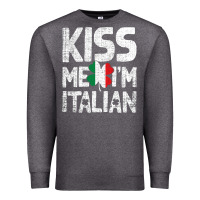 Charcoal Heather Kiss Me I'm Italian Premium Sweatshirt - ArtChic