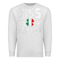 Oatmeal Heather Kiss Me I'm Italian Premium Sweatshirt - ArtChic