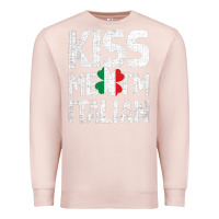 Pale Pink Kiss Me I'm Italian Premium Sweatshirt - ArtChic