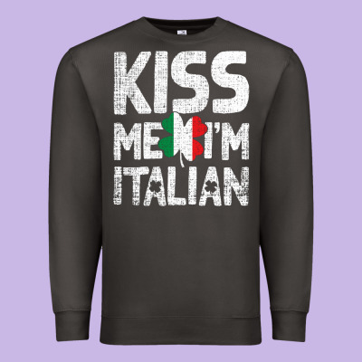 Kiss Me I'm Italian Premium Sweatshirt Designed By Artchic