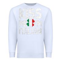 White Kiss Me I'm Italian Premium Sweatshirt - ArtChic