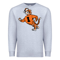 Heather Grey Vintage Walking Angry Tiger Idaho State Premium Sweatshirt - ArtChic