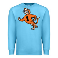 Ocean Blue Vintage Walking Angry Tiger Idaho State Premium Sweatshirt - ArtChic