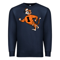 Navy Vintage Walking Angry Tiger Idaho State Premium Sweatshirt - ArtChic