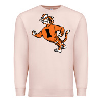 Pale Pink Vintage Walking Angry Tiger Idaho State Premium Sweatshirt - ArtChic