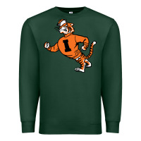 Sports Green Vintage Walking Angry Tiger Idaho State Premium Sweatshirt - ArtChic