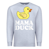 Heather Grey mama duck t shirt funny mother bird gift Premium Sweatshirt - ArtChic