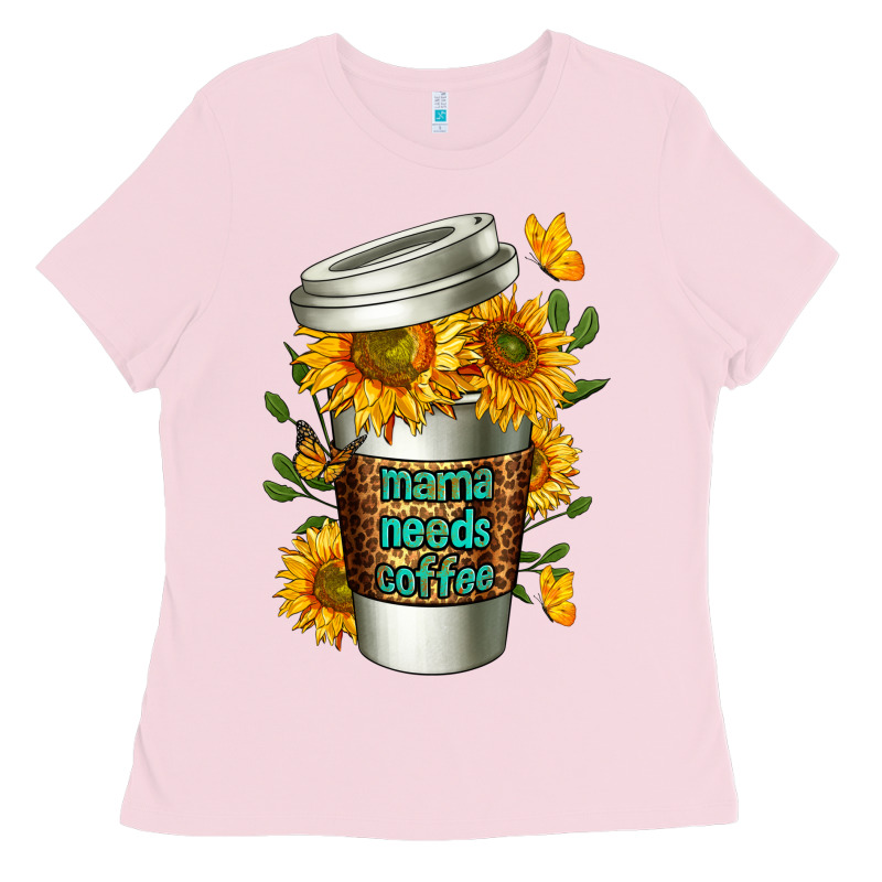 Mama Needs Coffee Cup Ladies Tee by FaDigitalArtStudio | Teevron