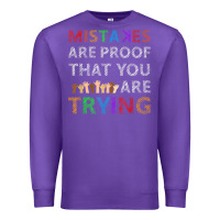 Purple mistakes are proof that you are trying teacher inspirational t shirt Premium Sweatshirt - StudioElite