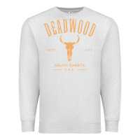 Oatmeal Heather deadwood south dakota usa vintage distressed style design long sleeve Premium Sweatshirt - StudioElite