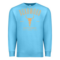 Ocean Blue deadwood south dakota usa vintage distressed style design long sleeve Premium Sweatshirt - StudioElite
