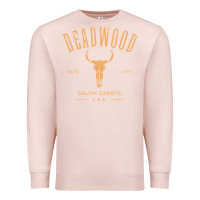 Pale Pink deadwood south dakota usa vintage distressed style design long sleeve Premium Sweatshirt - StudioElite
