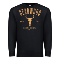 Black deadwood south dakota usa vintage distressed style design long sleeve Premium Sweatshirt - StudioElite