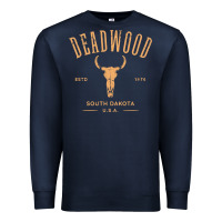 Navy deadwood south dakota usa vintage distressed style design long sleeve Premium Sweatshirt - StudioElite