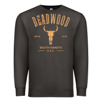 Smoke deadwood south dakota usa vintage distressed style design long sleeve Premium Sweatshirt - StudioElite