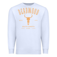 White deadwood south dakota usa vintage distressed style design long sleeve Premium Sweatshirt - StudioElite